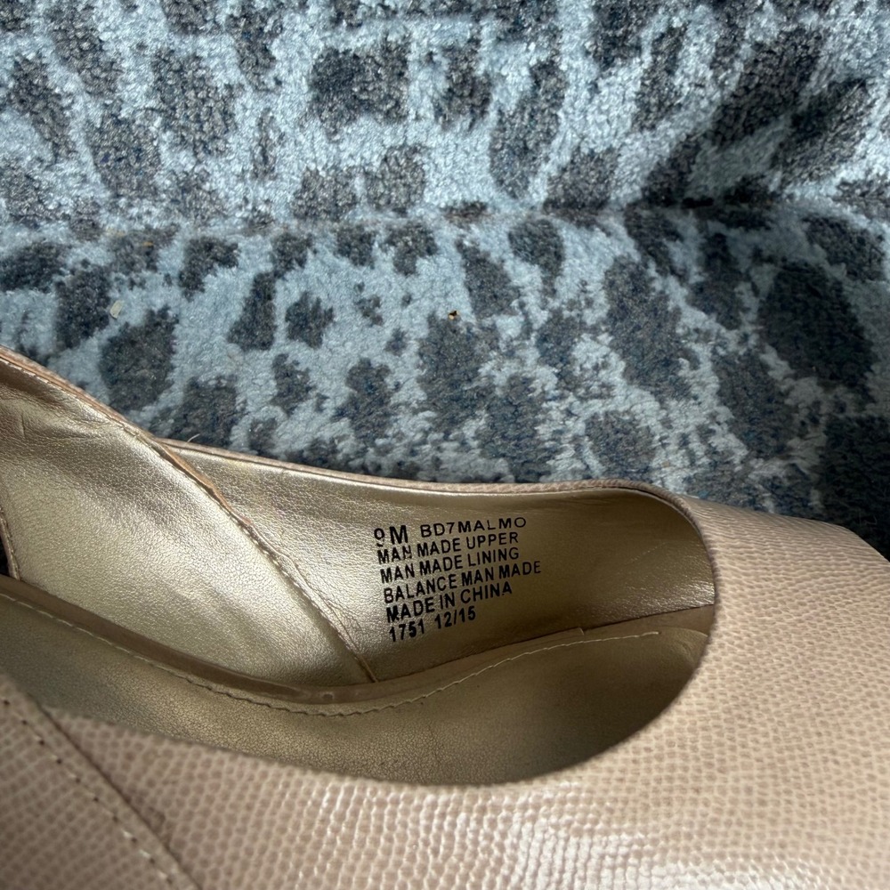 Bandolino Malmo Nude Peep Toe Slingback Heels Size 9M Reptile Embossed BD7MALMO - Picture 5 of 5